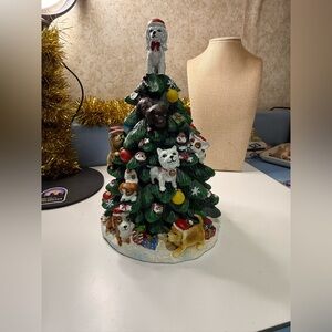 Festive Dog Christmas Tree Figurine